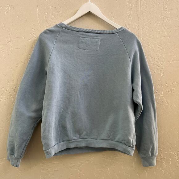 Nili Lotan $325 Printed Classic Crewneck Sweatshirt in Light Blue - Picture 6 of 9